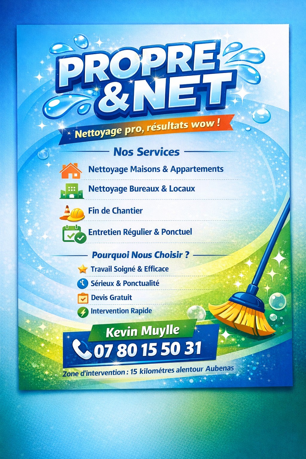 Flyer Propre & Net nettoyage Aubenas